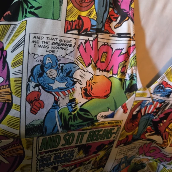 Blackmilk Marvel Captain America Marilyn Style Dress XL - Picture 3 of 6